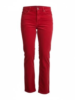 Lauren Jean Co. by Ralph Lauren Red Corduroy Classic Straight Pants